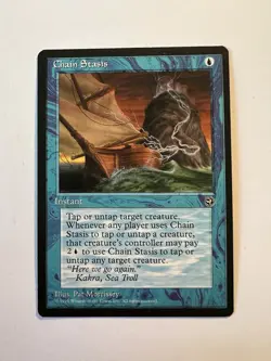 Chain Stasis - RESERVED LIST - MTG Homelands - NM - Image 1