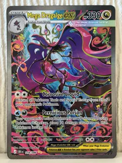 Pokemon TCG Mega Dragalge Ex 118/086 SIR Chaos Rising NM - Image 1