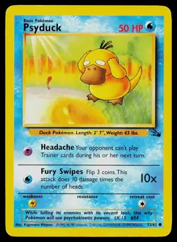 Pokemon Card Psyduck 53/62 Fossil Common - Image 1