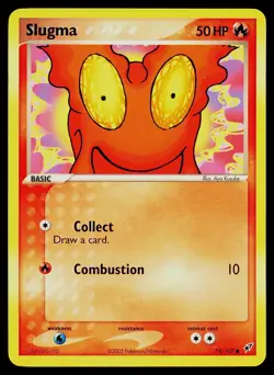 Pokemon Card Slugma 74/107 Deoxys Common - Image 1