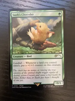Sazh's Chocobo 0001 Final Fantasy Deck Builder Box Sam’s Club Foil Promo MTG NM - Image 1