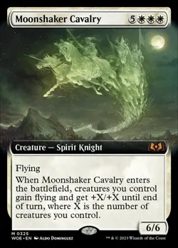 1x Moonshaker Cavalry ~ Extended Art NM-Mint, English Wilds of Eldraine MTG Magi - Image 1