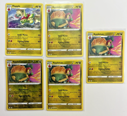 Pokemon Tcg Lot of 5 Appletun Flapple Reverse Holo Common basic - Image 1