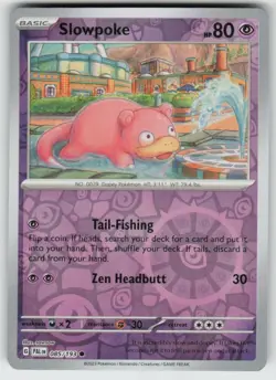 Slowpoke 085/193 Common Paldea Evolved Pokemon Reverse Holo Near Mint - Image 1