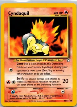 Pokemon TCG Cyndaquil 56/111 Neo Genesis NM - Image 1