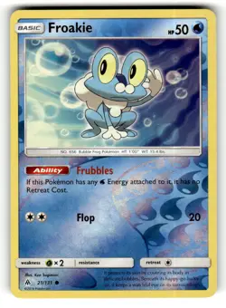 Froakie 21/131 Common Forbidden Light Reverse Holo Pokemon Lightly Played - Image 1