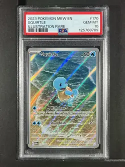 Squirtle #170 2023 Pokemon 151 Illustration Rare PSA 10 250001 - Image 1