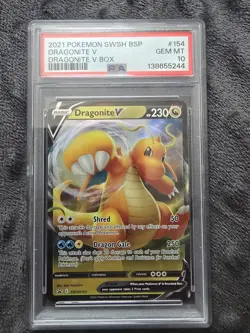 Pokemon Dragonite V SWSH154 SWSH Promo Holo PSA 10 Sword & Shield V - Image 1
