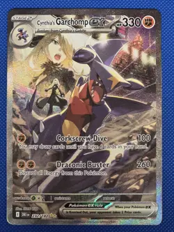Pokemon TCG Cynthia's Garchomp EX Destined Rivals 232/182 Illustration Rare - Image 1