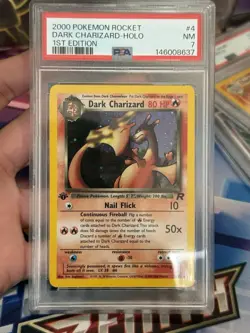 1st Edition Dark Charizard PSA 7 Rocket Holo 4/82 2000 Pokemon Card Fresh Cert - Image 1