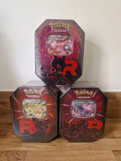 Pokemon TCG Bundle: Team Rocket Tin Destined Rivals - Set of 3 Brand New, Sealed - Image 2