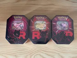 Pokemon TCG: Team Rocket Tin - SET OF 3 - SEALED TINS - BRAND NEW - IN HAND - Image 1