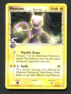 Mewtwo 24/110 Holon Phantoms Moderately Played Rare Pokemon Card - Image 1