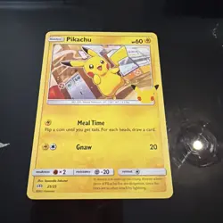Pikachu McDonalds Pokemon Promo Card 25/25 - 25th Anniversary NON HOLO - Image 1