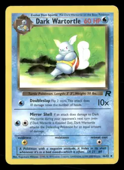 Dark Wartortle - 46/82 - Uncommon - Team Rocket - Pokemon Card - MP - Image 1