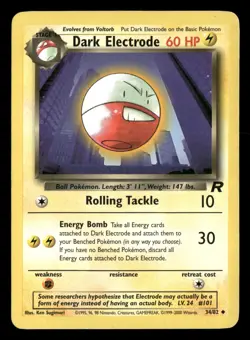 Dark Electrode - 34/82 - Uncommon - Team Rocket - Pokemon Card - MP - Image 1