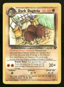 Dark Dugtrio - 23/82 - Rare - Team Rocket - Pokemon Card - MP - Image 1