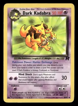 Dark Kadabra - 39/82 - Common - Team Rocket - Pokemon Card - MP - Image 1