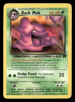 Dark Muk - 41/82 - Uncommon - Team Rocket - Pokemon Card - MP - Image 1