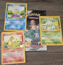 Pokemon TCG CELEBRATIONS 25th Anniversary Kanto First Partner Pack 3 Jumbo Cards - Image 1