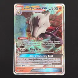 Pokemon TCG Card Alolan Marowak GX SM187 SM Black Star Promo Holo - NM - Image 1