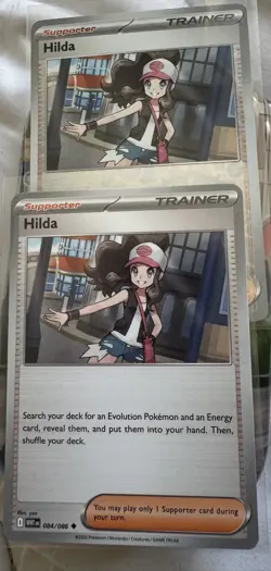 Pokemon TCG — Hilda 084/086 — White Flare Half Playset 2x (One Reverse) - Image 1