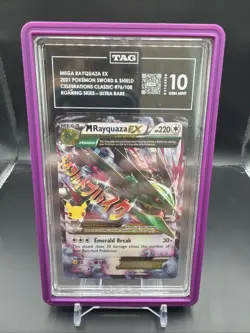 2021 POKEMON CELEBRATIONS CLASSIC COLLECTION #76 M RAYQUAZA EX TAG 10 - Image 1