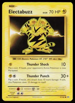 Electabuzz 41/108 Common Evolutions Pokemon Near Mint - Image 1
