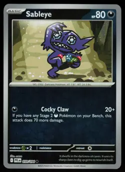 Sableye 059/094 Common Phantasmal Flames Pokemon Reverse Holo Near Mint - Image 1