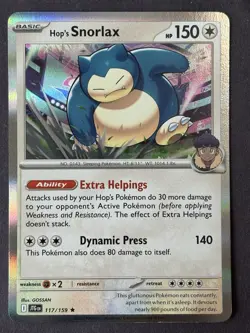 Pokemon Hop's Snorlax Journey Together #117/159 Rare Holo Near Mint - Image 2