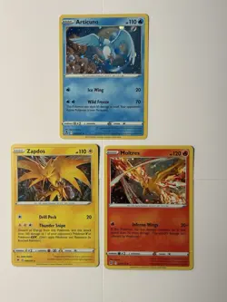 Articuno, Moltres, Zapdos Cosmos Holos - Full X3 Card Promo Set - Image 1