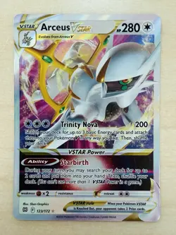 Arceus VSTAR 123/172 - SWSH Brilliant Stars Ultra Rare Holo Pokemon Card TCG NM - Image 1