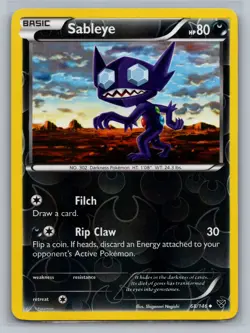Sableye XY Base Set #68/146 Uncommon,Reverse Holo Pokemon Card - Image 1
