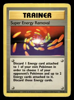 Super Energy Removal 79/102 Rare Base Set Pokemon Card - 3 - Image 1