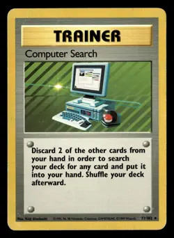 Computer Search 71/102 Rare Base Set Unlimited Pokemon Card - 4 - Image 2
