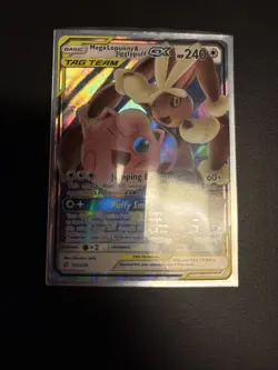 Pokemon TCG Mega Lopunny & Jigglypuff GX 165/236 Cosmic Eclipse 2019 Tag Team - Image 1