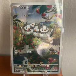 Starly Holo Illustration Rare 221/198 SV01 Scarlet & Violet Base Pokemon TCG - Image 1