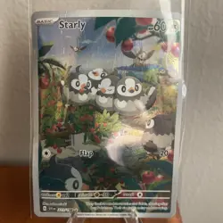 Starly Holo Illustration Rare 221/198 SV01 Scarlet & Violet Base Pokemon TCG - Image 2