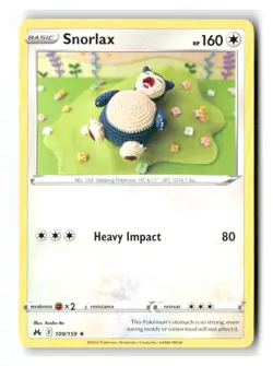 Snorlax 109/159 Rare Crown Zenith Pokemon Near Mint - Image 1