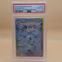 Pokemon TCG Glaceon ex 150/131 Sv Prismatic Evolutions SIR Holo EN PSA 10 - Image 1