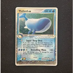 Wailord ex 100/100 Sandstorm 2003 Rare Holo EX English Stage 1 200 HP - Image 1