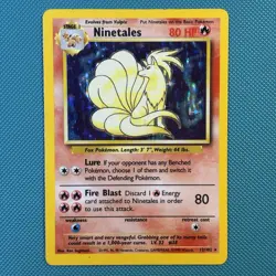 Pokemon Vintage Holo Ninetales 12/102 Base Set WotC 1999 - Image 1