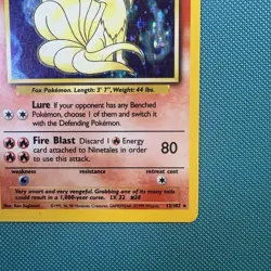 Pokemon Vintage Holo Ninetales 12/102 Base Set WotC 1999 - Image 4