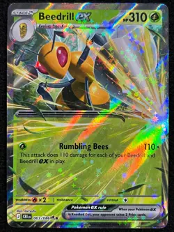 Beedrill ex 003/086 Chaos Rising Pokemon Double Rare NM - Image 2