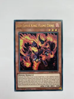YuGiOh - MZMU-EN077 Red Lotus King, Flame Crime - Ultra Rare - Image 1