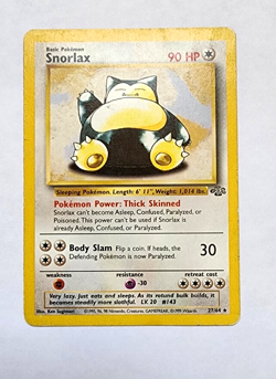 Pokemon TCG Snorlax 27/64 Jungle Non-Holo Unlimited Rare MP - Image 1