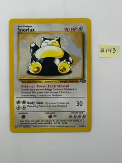 Snorlax 27/64 - Pokemon Jungle Unlimited Rare Card WOTC MP - Image 1