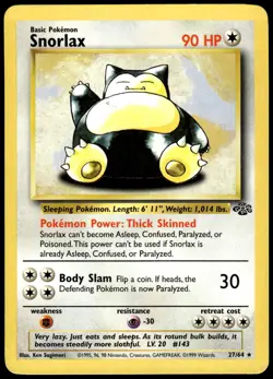 Snorlax 27/64 Rare Jungle Pokemon Unlimited MP - Image 1