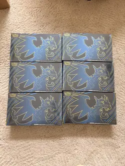 Pokemon Phantasmal Flames Mega Charizard EX UPC Sealed Ultra Premium Box 6x Lot - Image 1