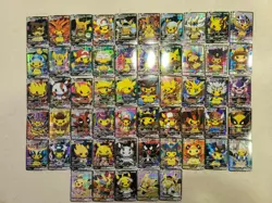 Pikachu VCOS Pokemon Cards Cosplay Holo Full Art Alt Art Card! LOT 55cards B - Image 1